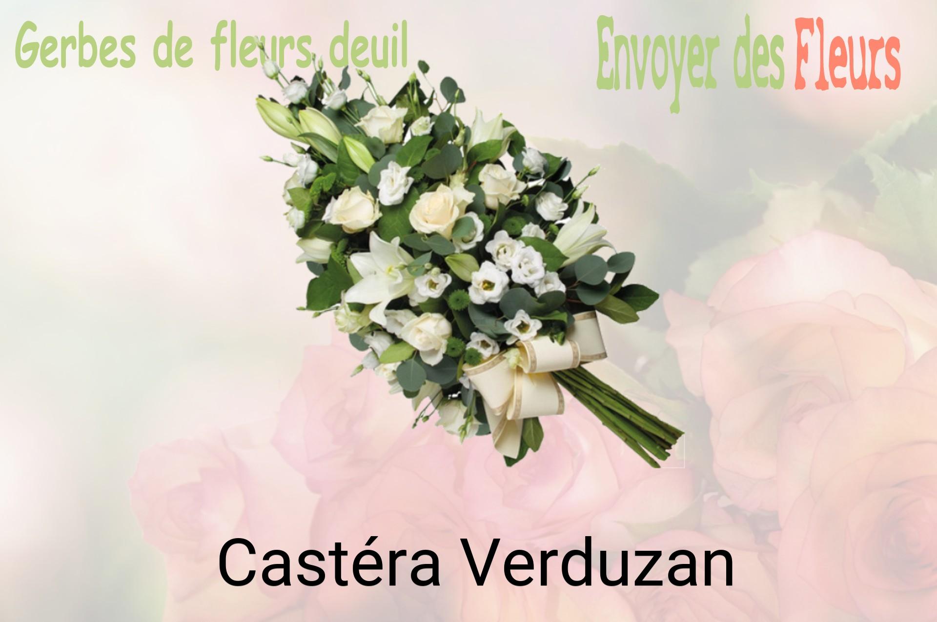 Gerbe de fleurs de deuil livrée à Castéra-Verduzan